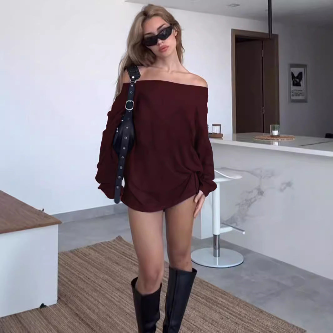 Doreen - Off-Shoulder Løs Kort Kjole