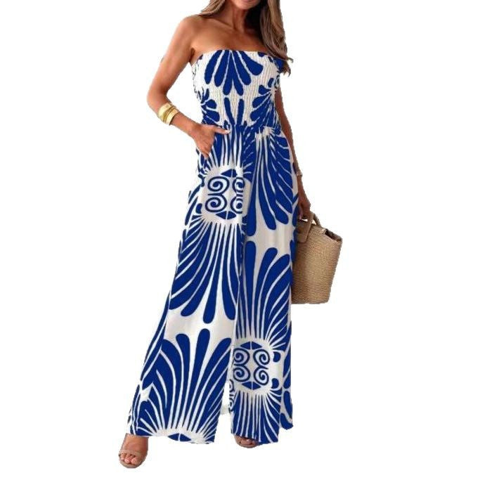 Holly - Etnisk design med brede ben jumpsuit