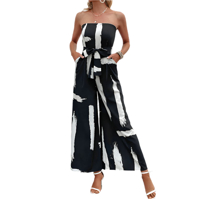 Cattleya - Stropløs jumpsuit med brede ben