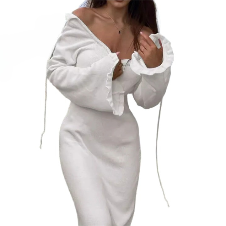 Nicole - Maxikjole med brede ærmer