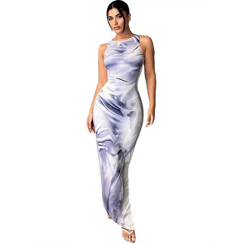 Jane - Flot satin elegant midikjole