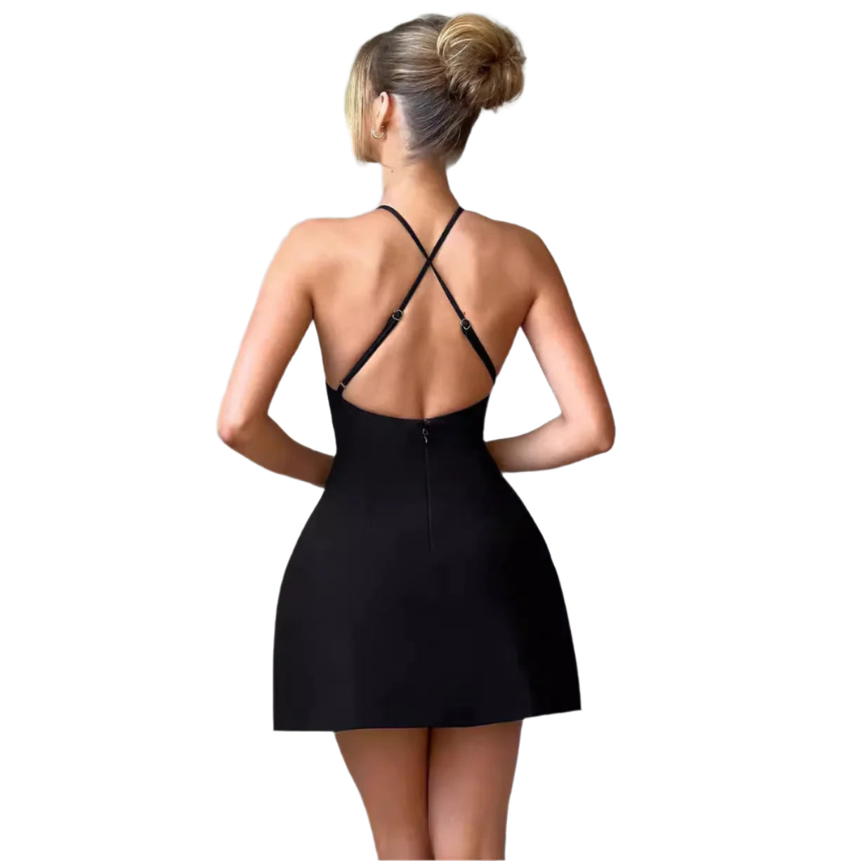 Rosalie - Attraktiv halterneck-design, figurnær kjole