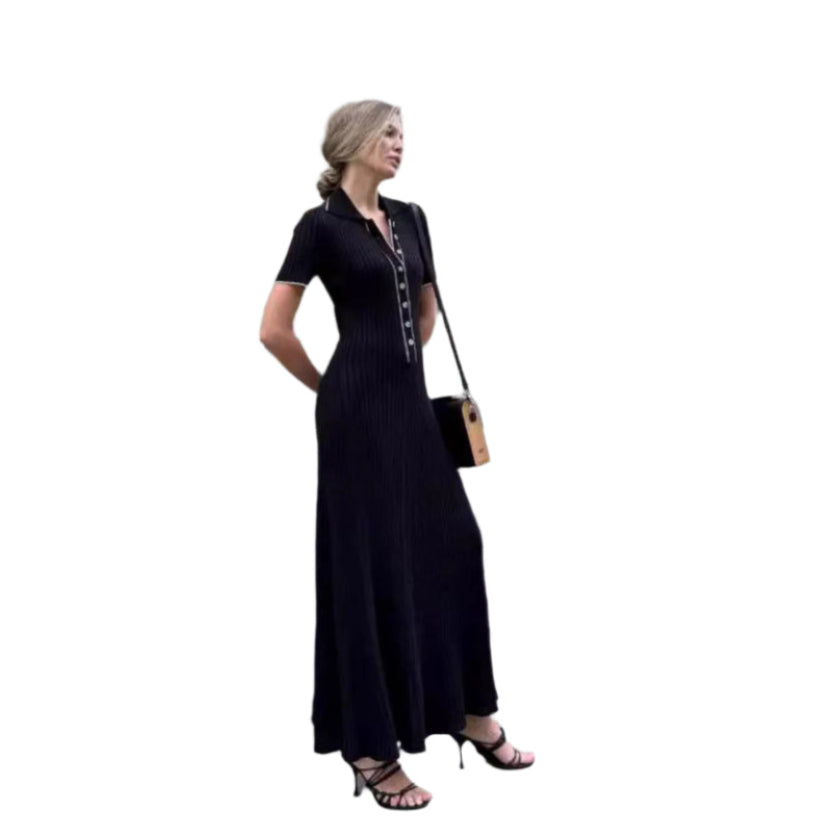 Blair - Elegant polo casual maxi kjole