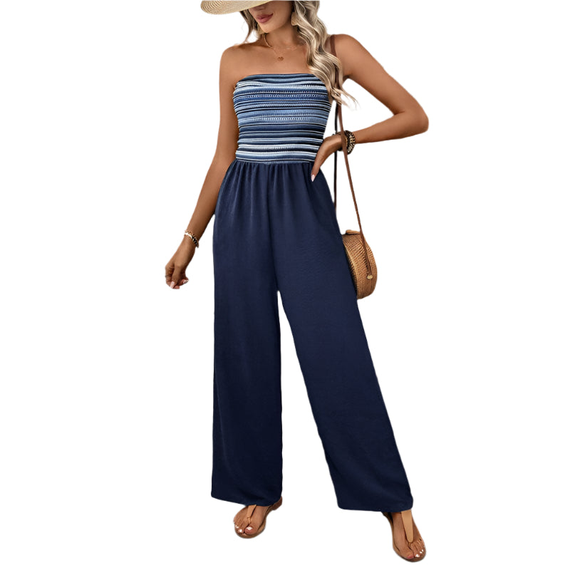 Belinda - Bandeau jumpsuit med brede ben
