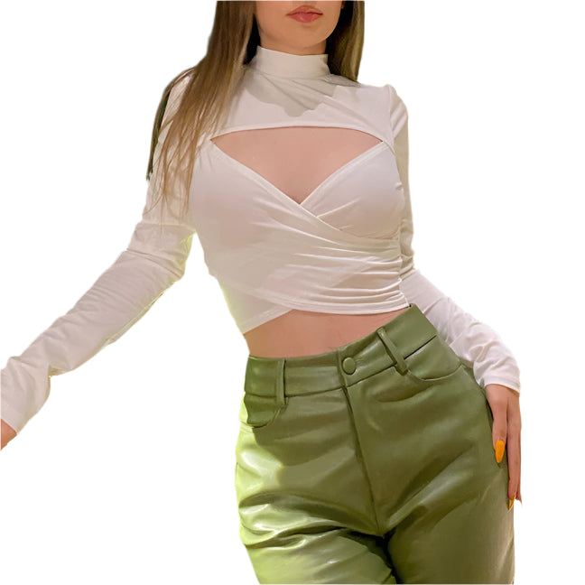 Yvonne - Lokkende udskæring omslagstop