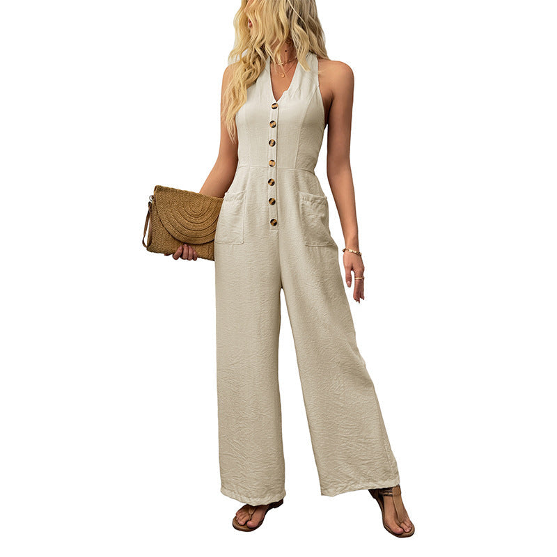 Lily - Jumpsuit med knapstolpe