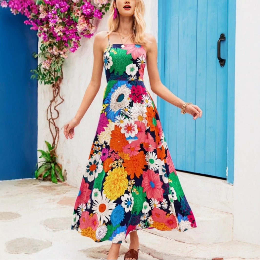 Marlyn - Elegant Bohemian Kjole med tryk