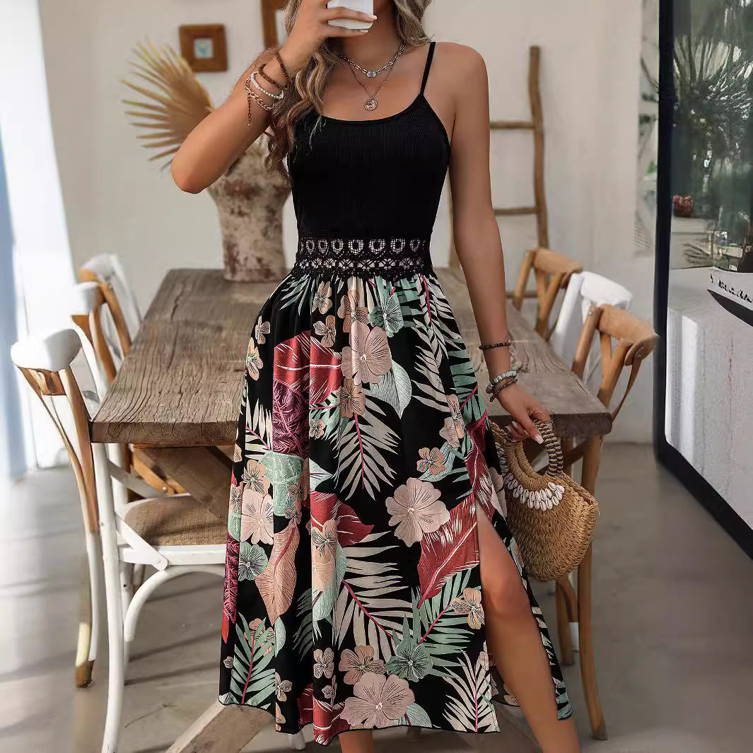 Olivia - Sommerprintet slyngekjole