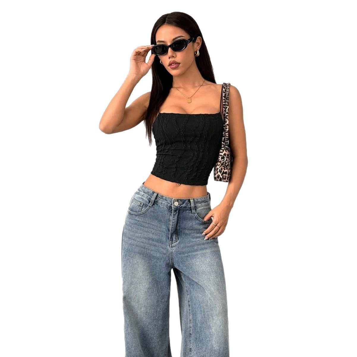 Zaria - Top med smalle spaghettistropper