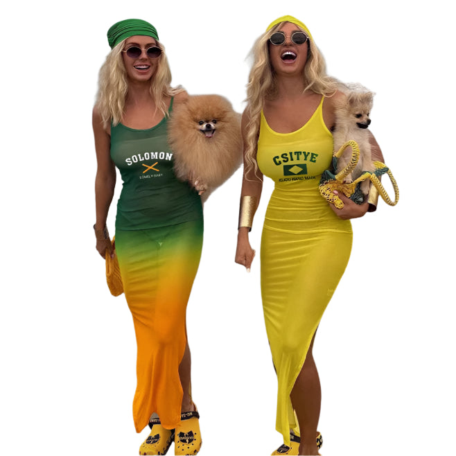 Elodie - Figursyet maxikjole med gennemsigtigt mesh