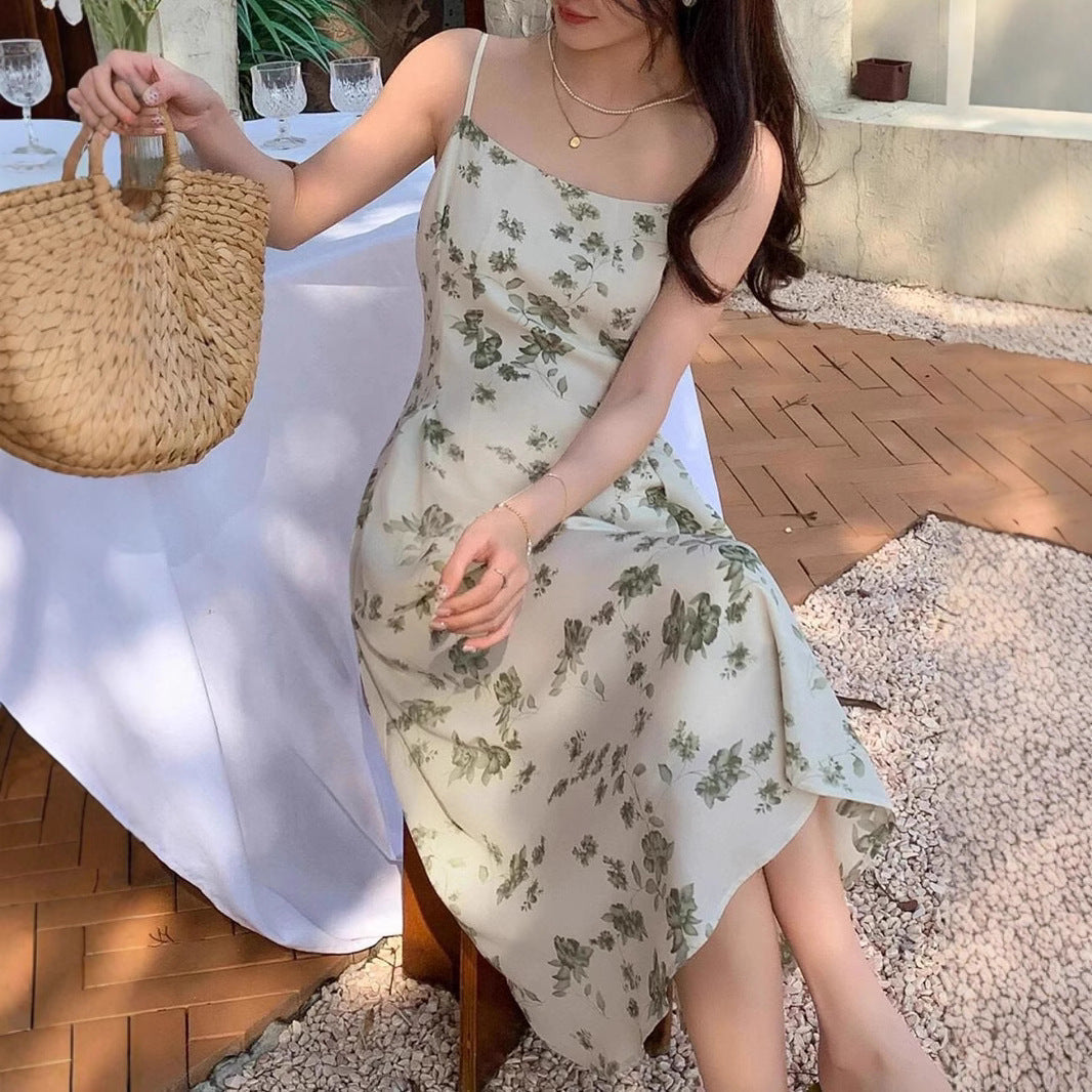 Daisy - Printet blomstret lang kjole