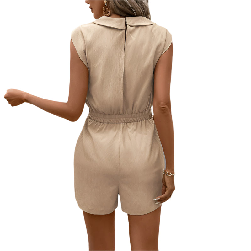 Danica - V-hals med elastisk talje jumpsuit