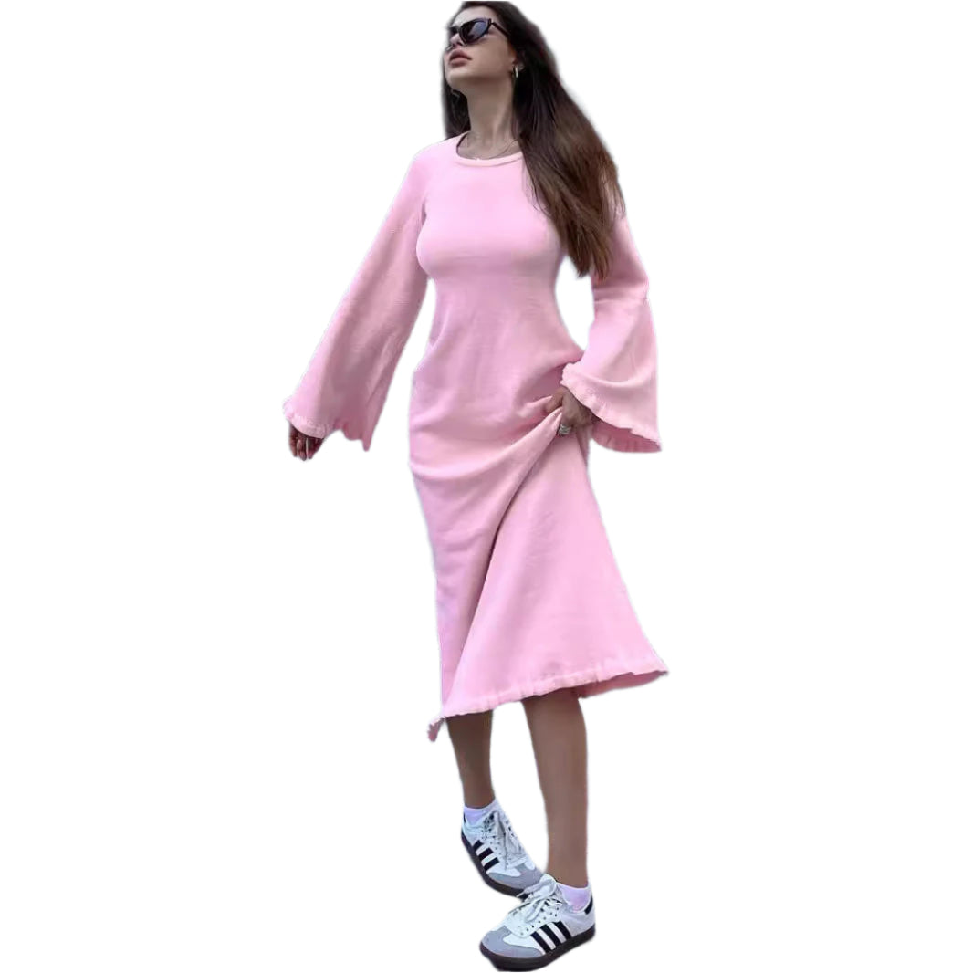 Nicole - Maxikjole med brede ærmer