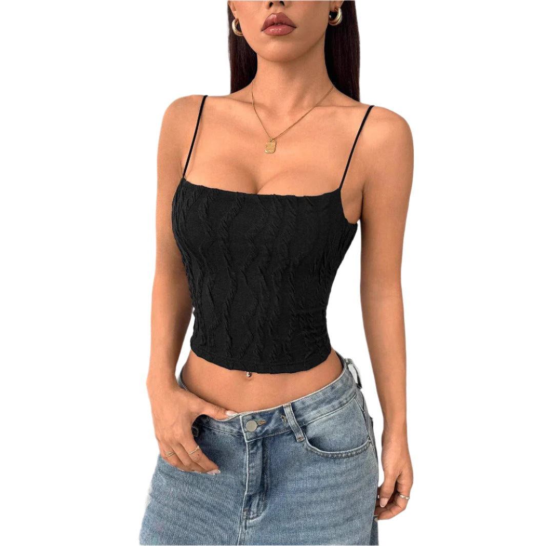 Zaria - Top med smalle spaghettistropper