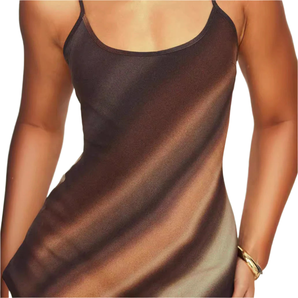 Natalia - Elegant farvegradient maxikjole