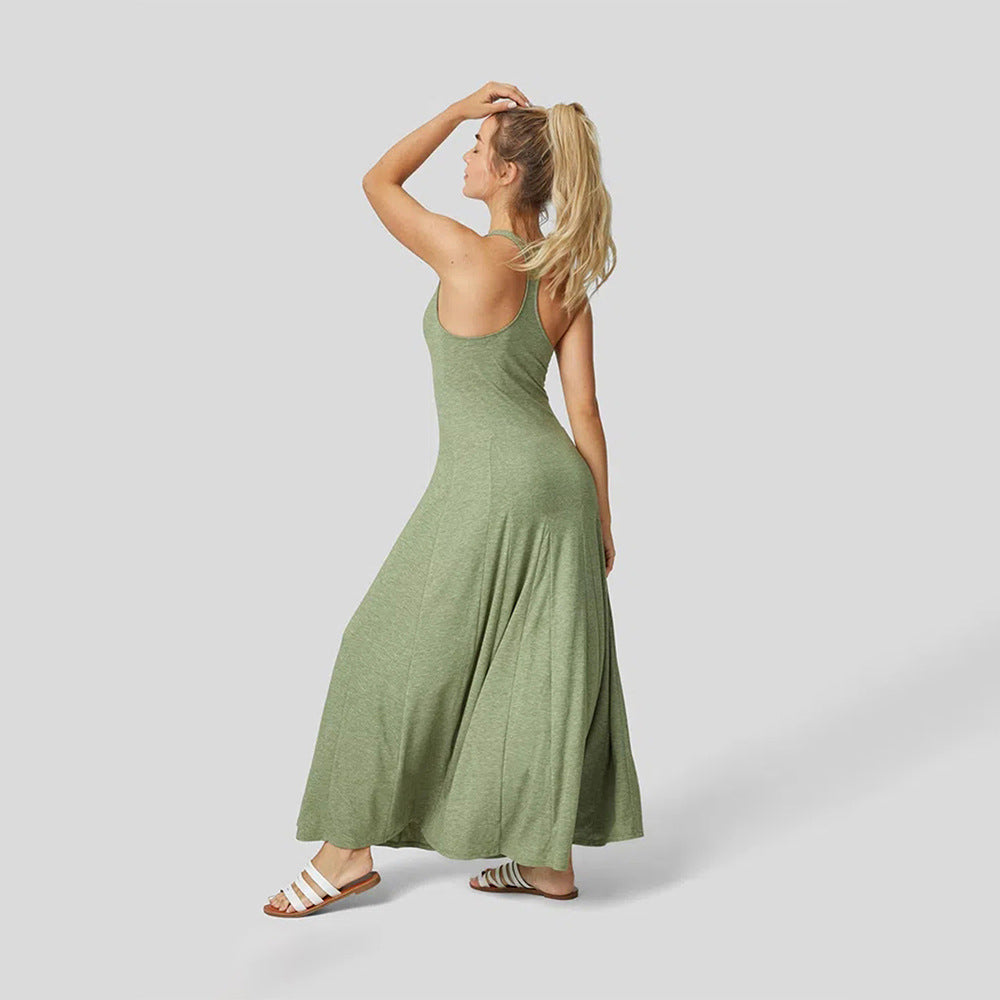 Natasha - Lang swingkjole i slim design