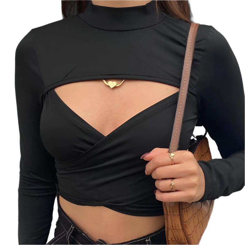 Yvonne - Lokkende udskæring omslagstop