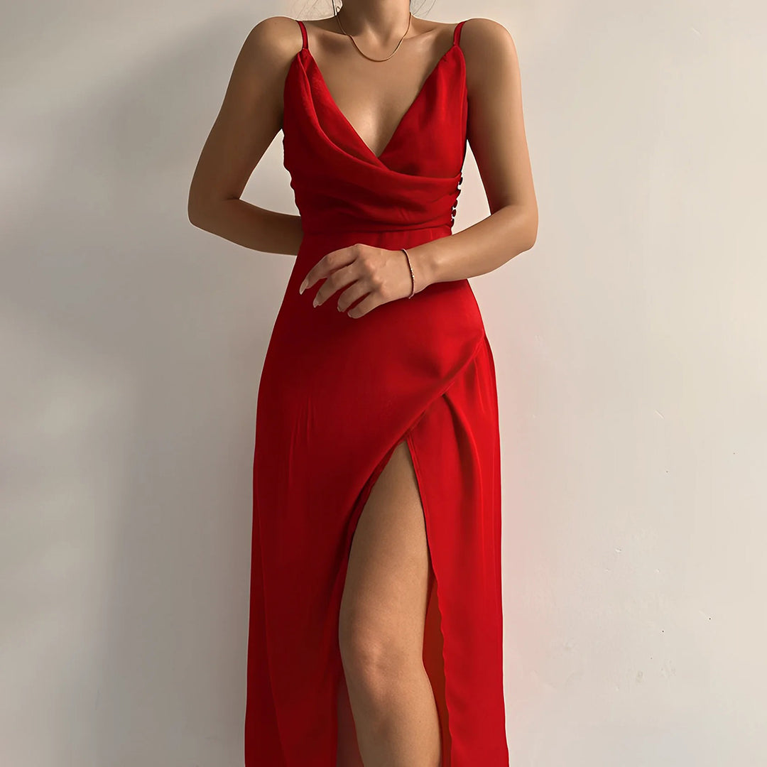 Olivia - Sommerkjole lavet af satin