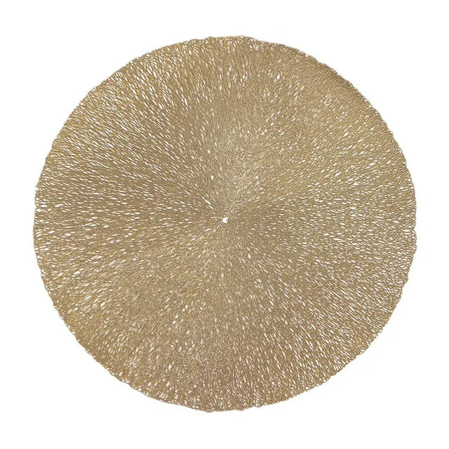 LuxuriaDining - Metalliske runde dækkeservietter