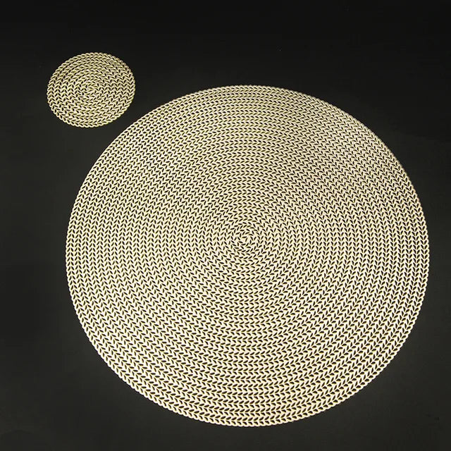 LuxuriaDining - Metalliske runde dækkeservietter