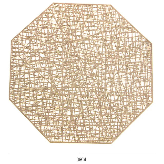 LuxuriaDining - Metalliske runde dækkeservietter