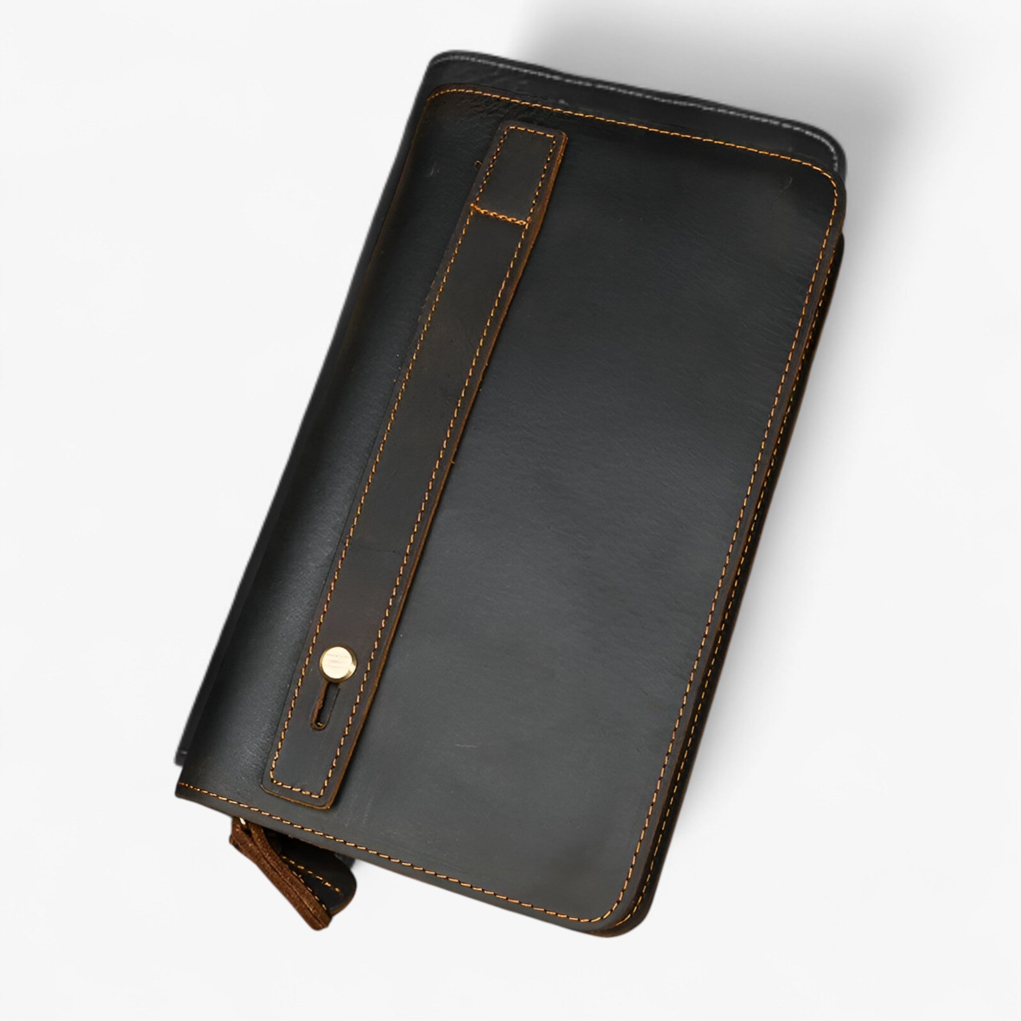 Luis - Læderpung Herre med dobbelt lynlås