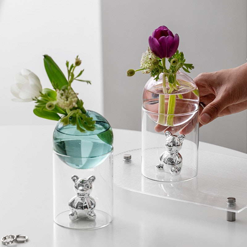 CosmicBear - Elegant glasvase med unikt design