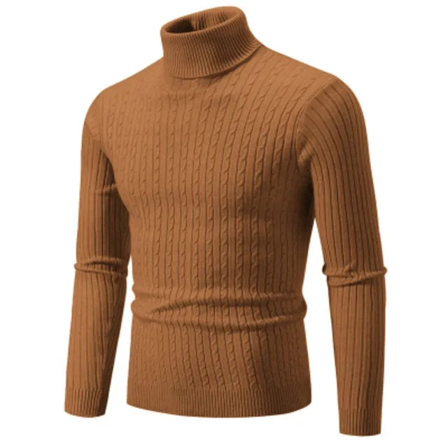 Premium strikket sweater med polokrave