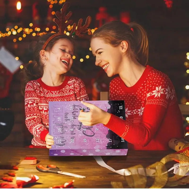 Adventskalender – krystalhalskæde med 24 sten