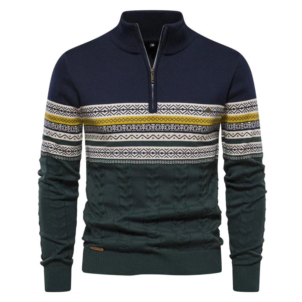 Sverre | Retro Halfzip Sweater til mænd