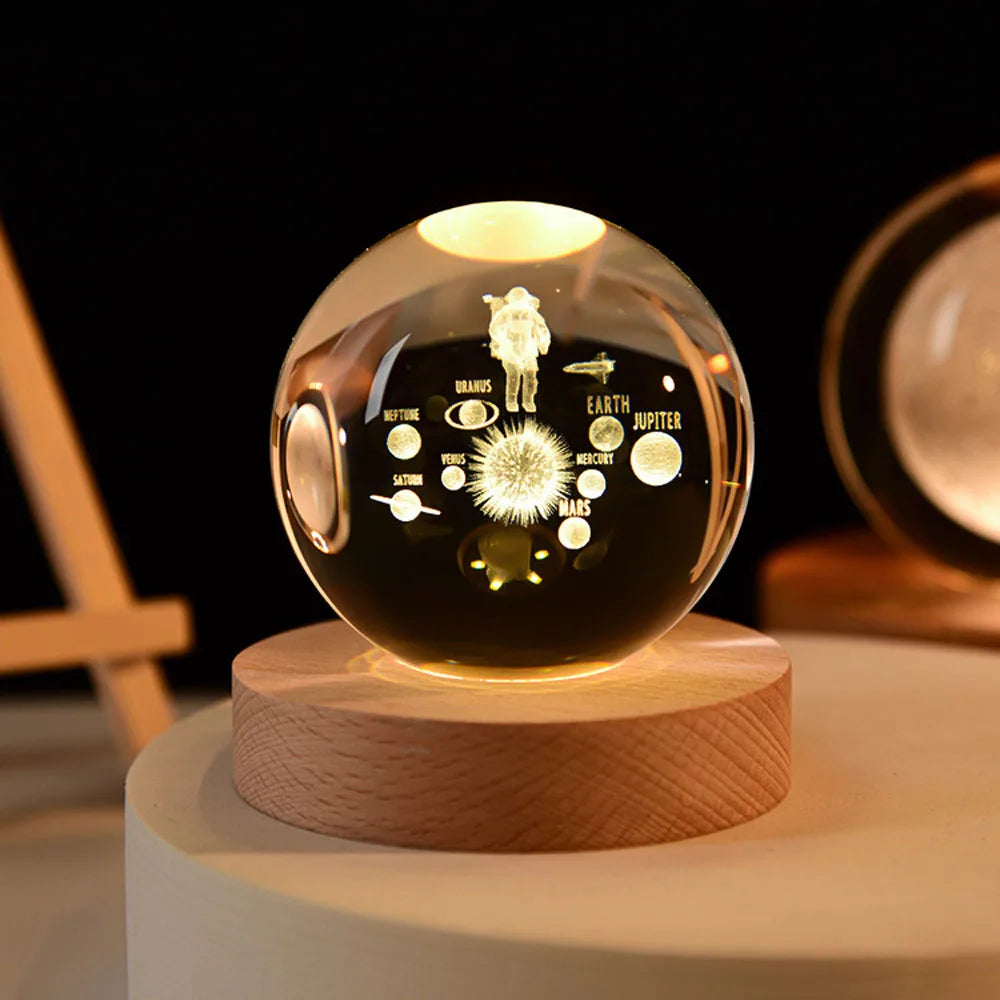 StellarGlow - 3D Planet Night Light med solsystemdesign