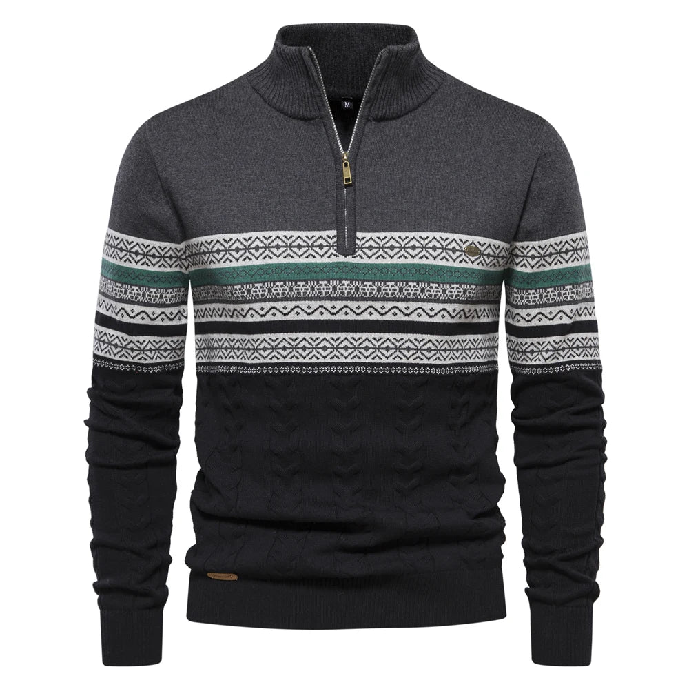 Sverre | Retro Halfzip Sweater til mænd