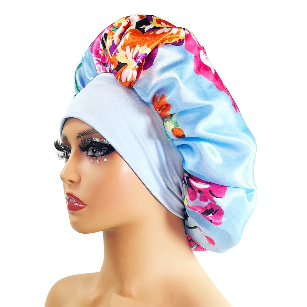 Vrouwen slaapmuts met bloemenprint