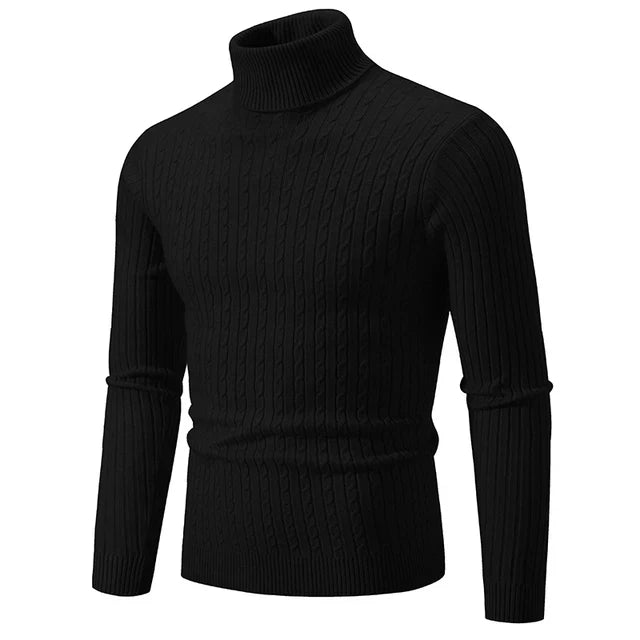 Premium strikket sweater med polokrave