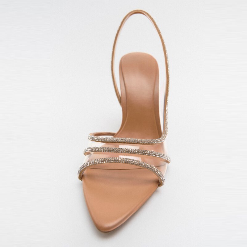 Serafina - Stilet Slingback Peep Toe hæle