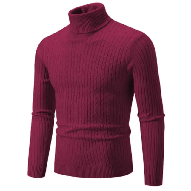 Premium strikket sweater med polokrave
