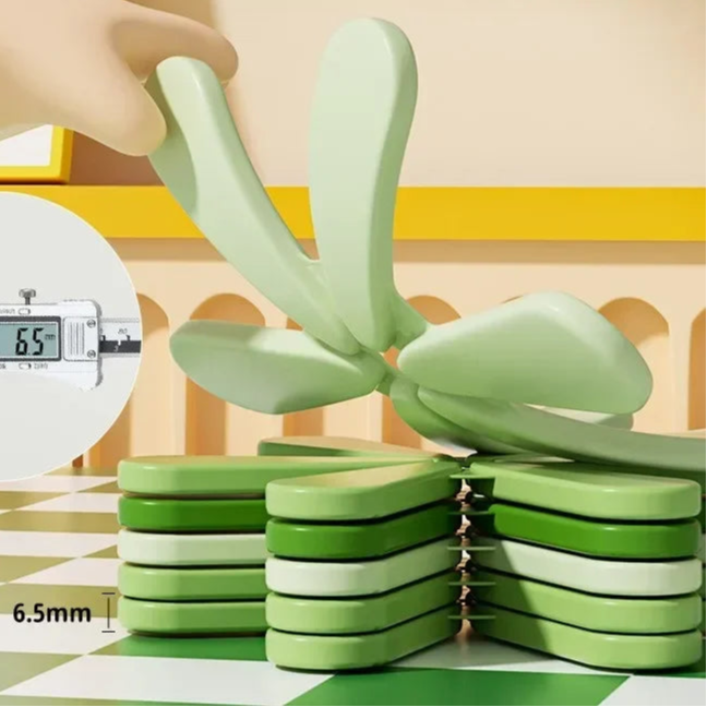 Træ Design Stativ Silikone Coaster 3 stk Sæt