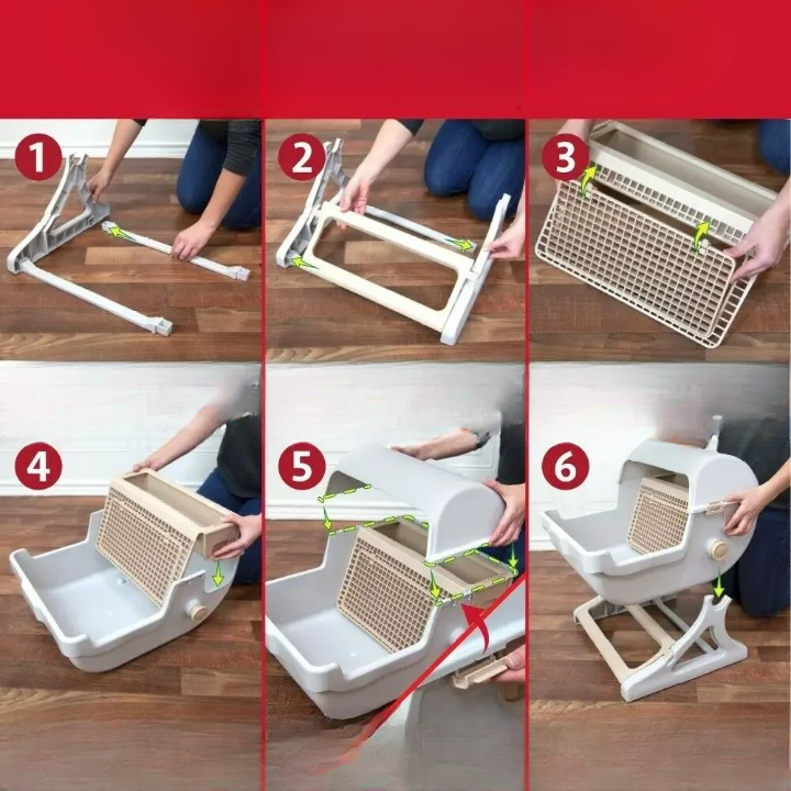 WhiskerEase - Selvrensende kattetoiletsæt – Smart hygiejnesandkassesystem til killinger og kæledyr