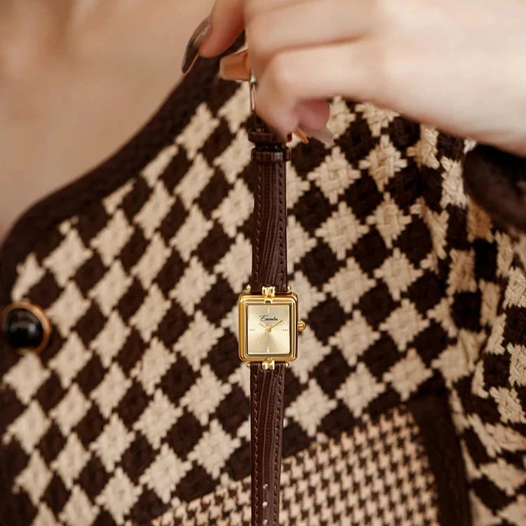 Variant image for Sienna | Elegant Kvartsur | Gylden Ursdør Med Vandmodstand-3