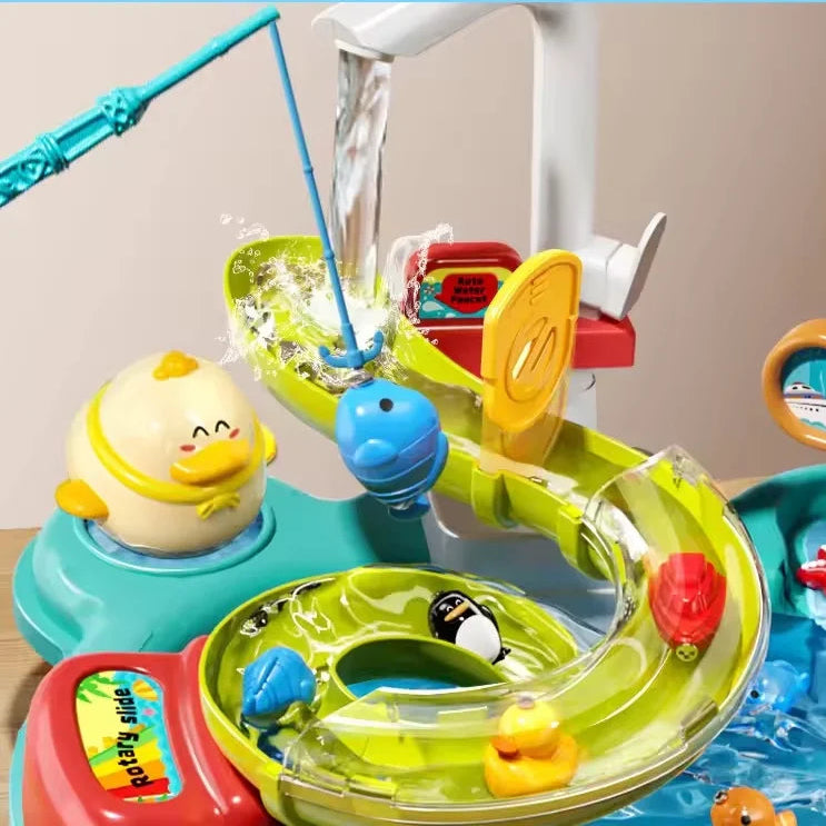 FinnyFun - Interaktivt 2-i-1 Montessori-legetøj med glidende fisk til børn