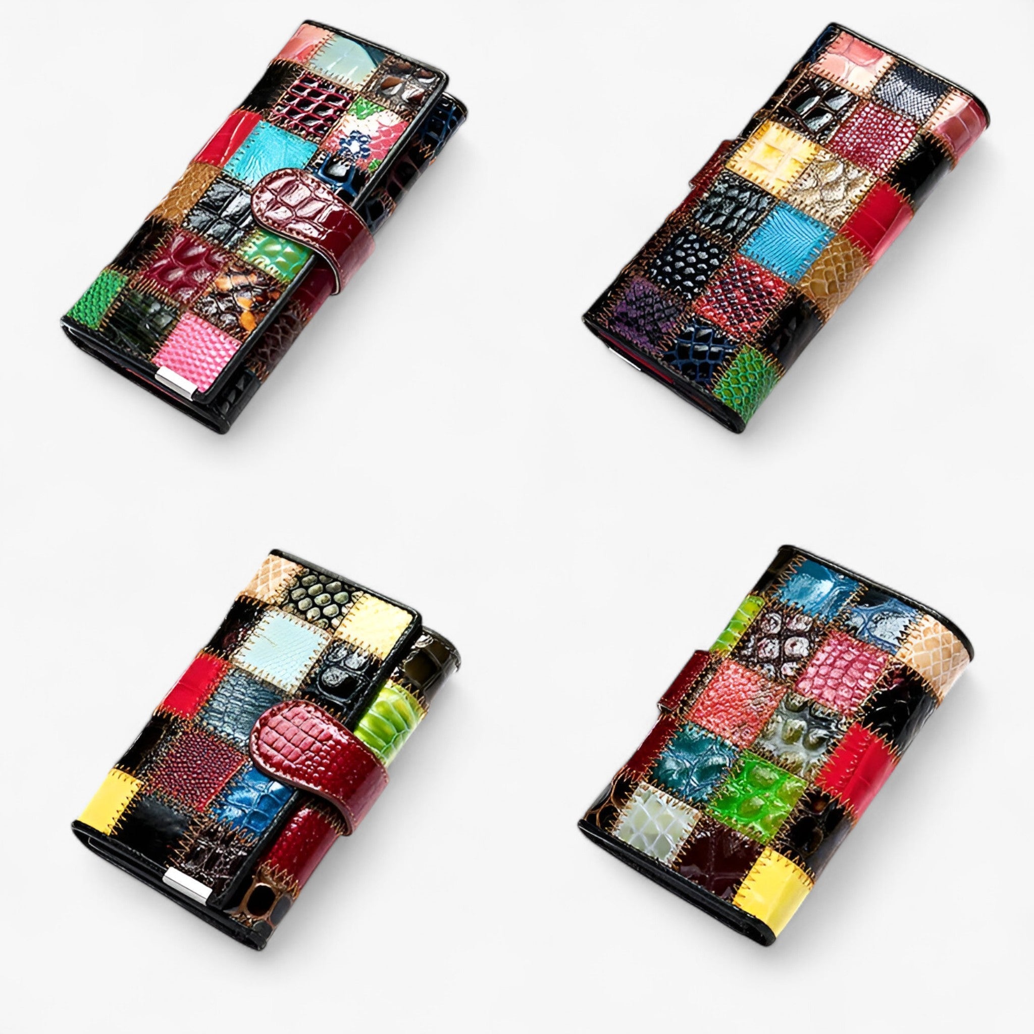 Faelira - Læder-pung til kvinder med patchwork-design