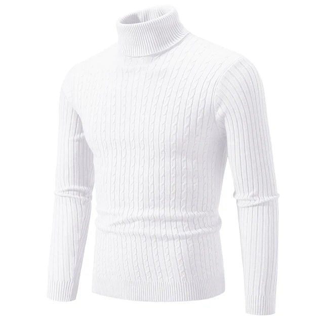 Premium strikket sweater med polokrave
