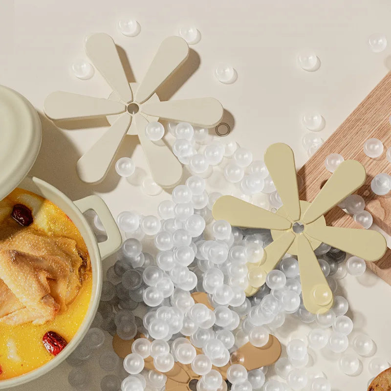 1/Sæt Silikone varmebestandig sammenfoldelig skridsikker bakke