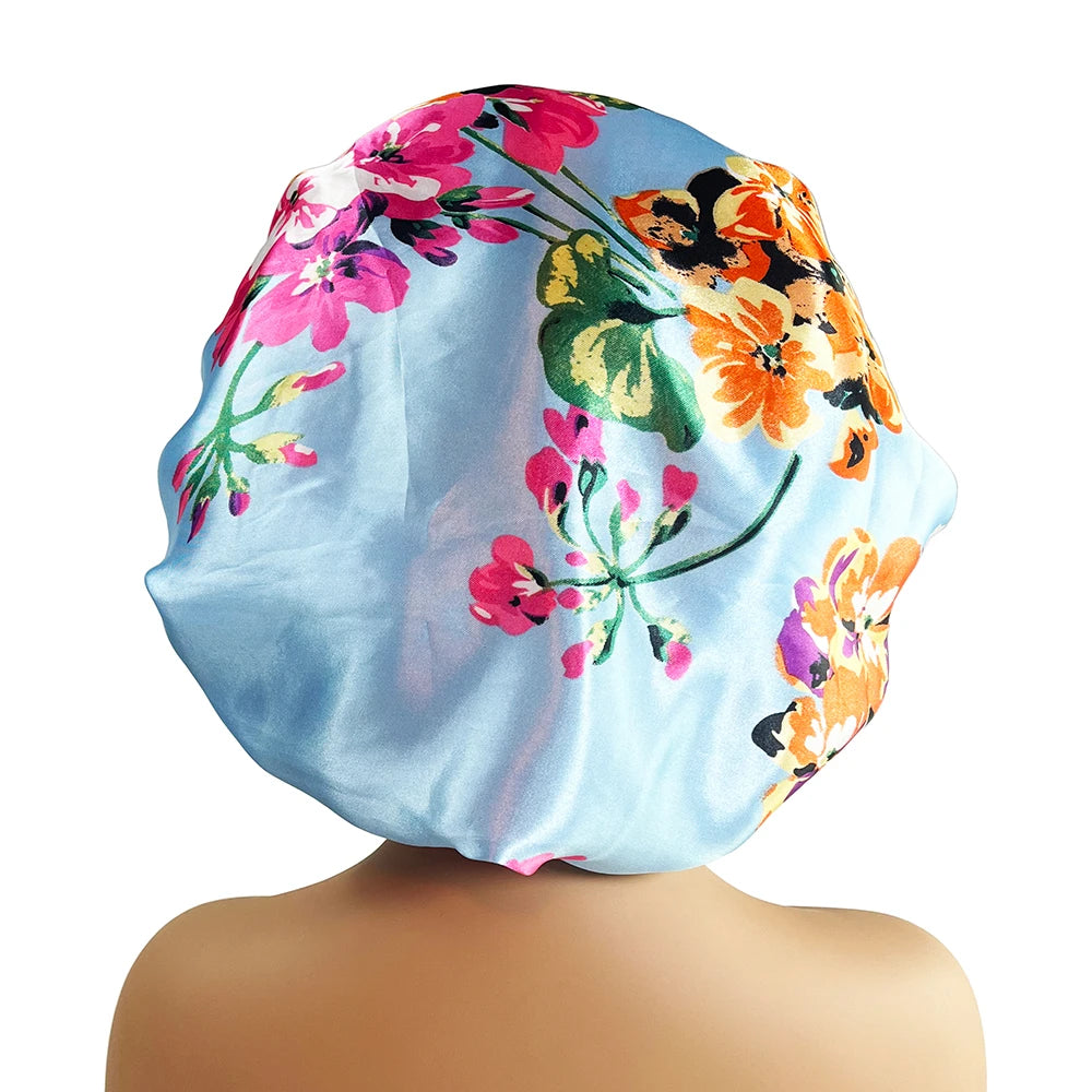 Vrouwen slaapmuts met bloemenprint