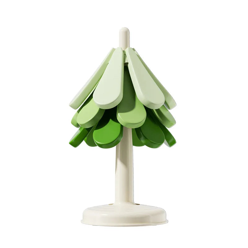 Træ Design Stativ Silikone Coaster 3 stk Sæt