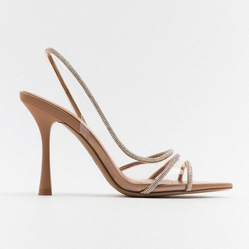 Serafina - Stilet Slingback Peep Toe hæle
