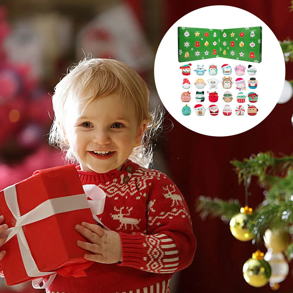 Adventskalendersæt med plysdyr