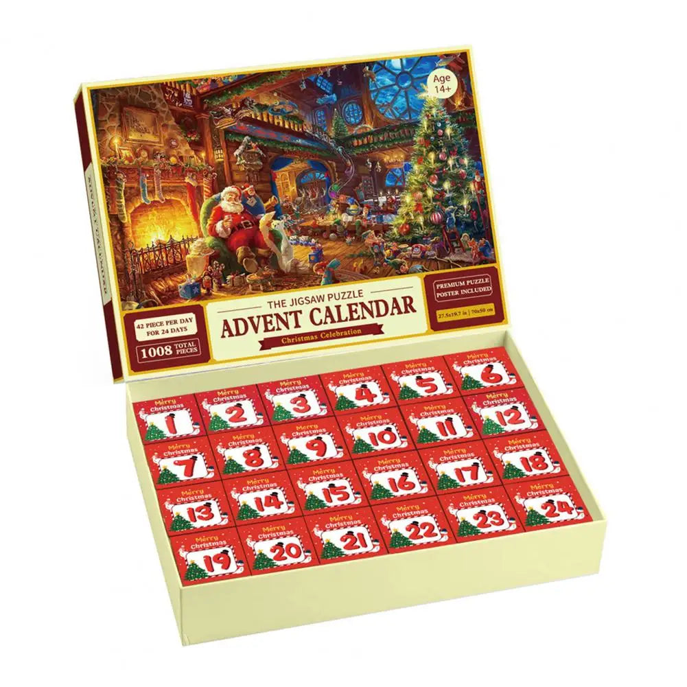 Adventskalender med puslespil og nedtælling