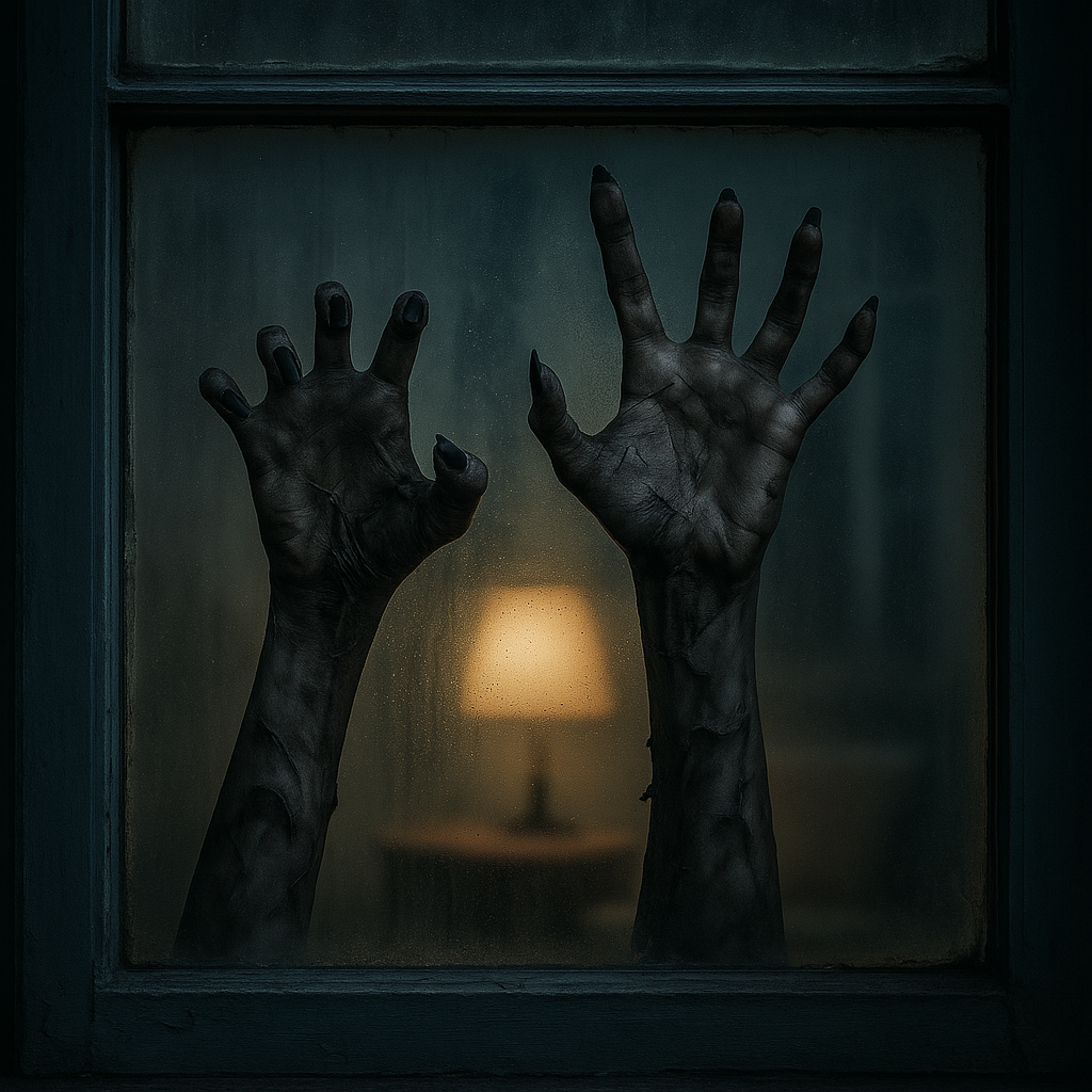 Uhyggelige zombie-hånd-vægklistermærker til Halloween – Mat PVC-vinduesdekoration