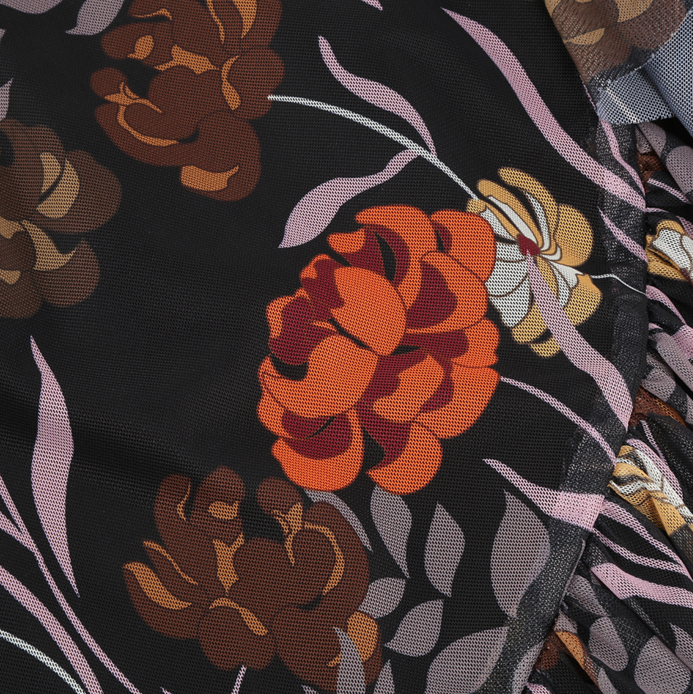 Misha - Blomstret kæreste med halsudskæring Cocktailkjole i korsetstil